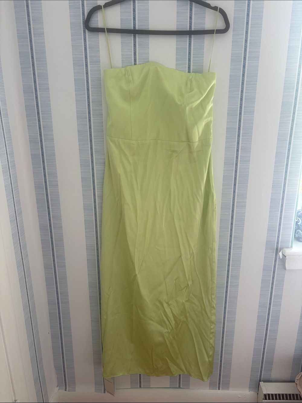 Abercrombie & Fitch Strapless Lime-Maxi Dress